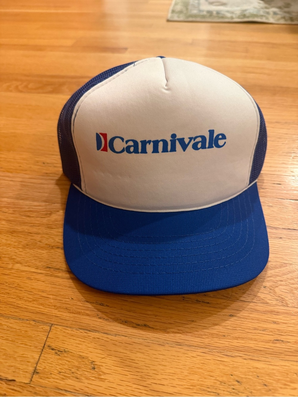 Carnivale Cruise Line Blue and White Trucker Hat